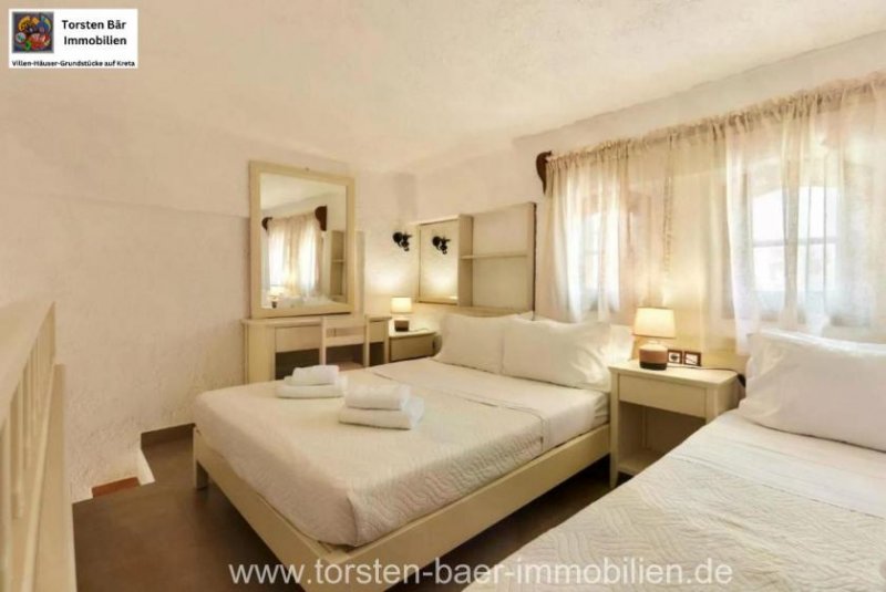 Malia Kreta, Malia, Hotel mit 11 Zimmern zu verkaufen 50m bis zum Meer Gewerbe kaufen